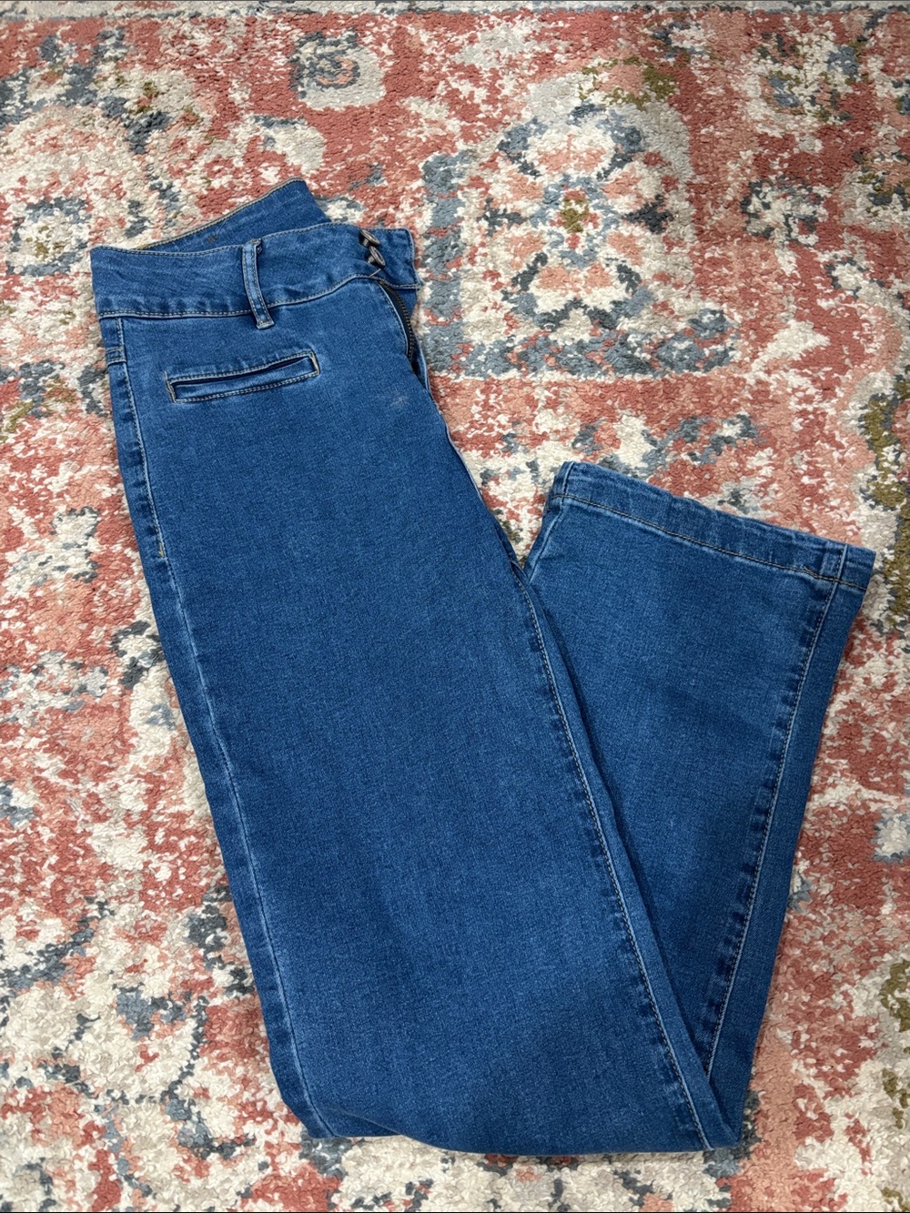 Women's Straight-Leg Jeans in Deep Blue Denim